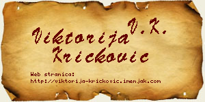 Viktorija Kričković vizit kartica